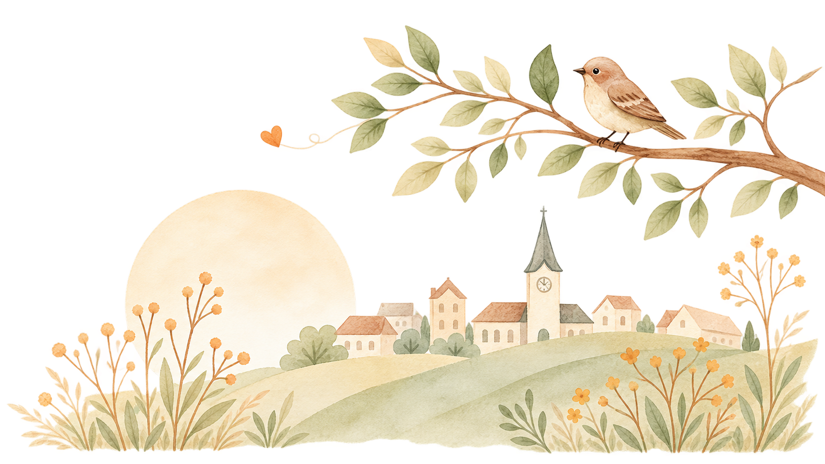 Spatzentreff Familien Illustration